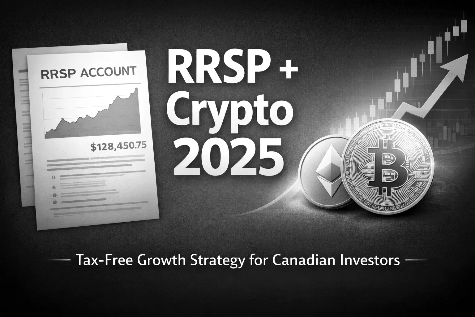 RRSP and cryptocurrency investment strategy showing Bitcoin Ethereum holdings in tax-deferred accounts for Canadian investors